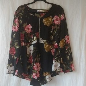 Nextmia long sleeve floral top sz 18